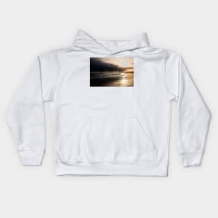 Storm Clouds on Cambois Beach Kids Hoodie